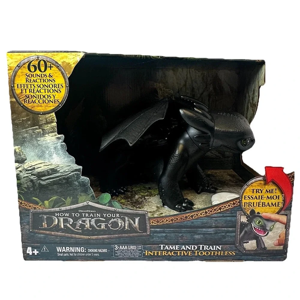 How to Train Your Dragon Interactive Toothless Dragon Figure Tame Train Sounds